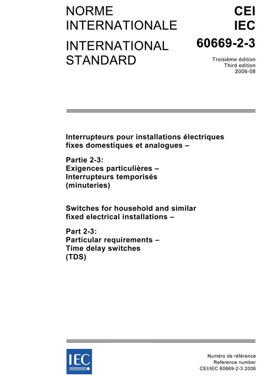 Cover IEC 60669-2-3:2006